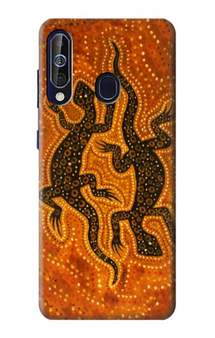 W2901 Lizard Aboriginal Art Hard Case and Leather Flip Case For Samsung Galaxy A60