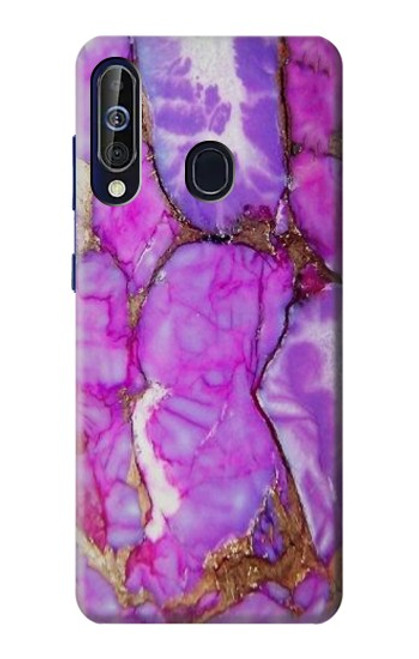 W2907 Purple Turquoise Stone Hard Case and Leather Flip Case For Samsung Galaxy A60