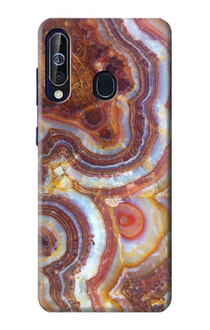 W3034 Colored Marble Texture Printed Hard Case and Leather Flip Case For Samsung Galaxy A60