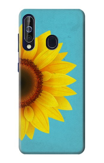 W3039 Vintage Sunflower Blue Hard Case and Leather Flip Case For Samsung Galaxy A60