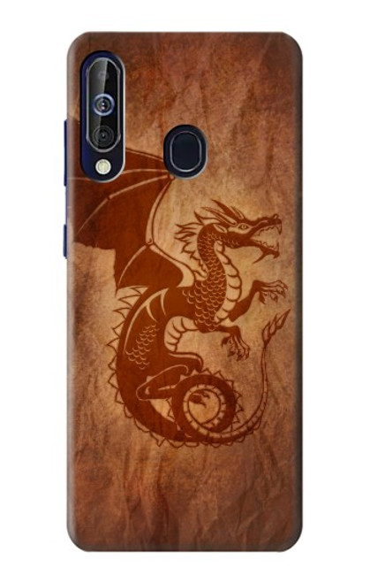 W3086 Red Dragon Tattoo Hard Case and Leather Flip Case For Samsung Galaxy A60