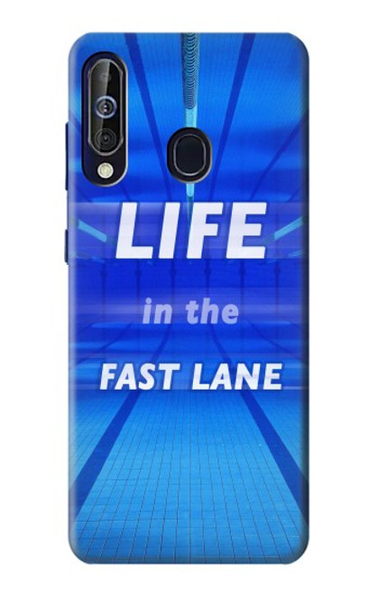 W3136 Life in the Fast Lane Swimming Pool Hard Case and Leather Flip Case For Samsung Galaxy A60