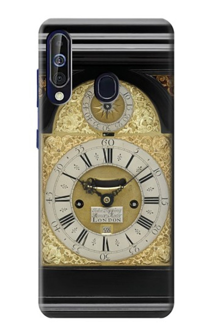 W3144 Antique Bracket Clock Hard Case and Leather Flip Case For Samsung Galaxy A60