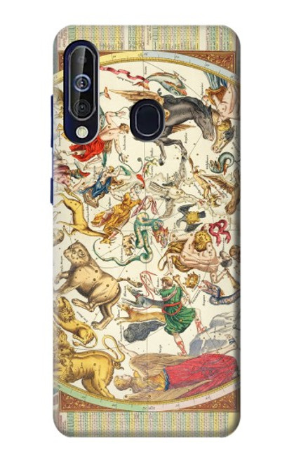 W3145 Antique Constellation Star Sky Map Hard Case and Leather Flip Case For Samsung Galaxy A60