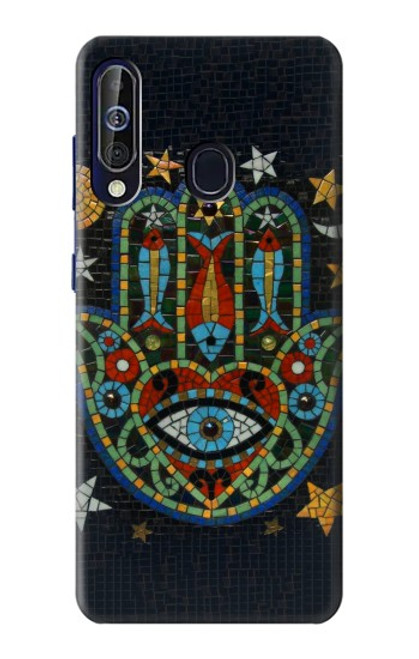 W3175 Hamsa Hand Mosaics Hard Case and Leather Flip Case For Samsung Galaxy A60