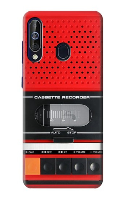 W3204 Red Cassette Recorder Graphic Hard Case and Leather Flip Case For Samsung Galaxy A60