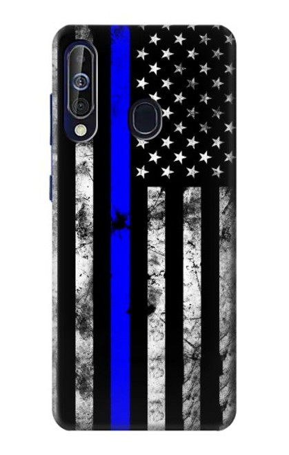 W3244 Thin Blue Line USA Hard Case and Leather Flip Case For Samsung Galaxy A60