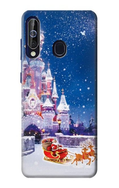 W3282 Santa Xmas Castle Hard Case and Leather Flip Case For Samsung Galaxy A60