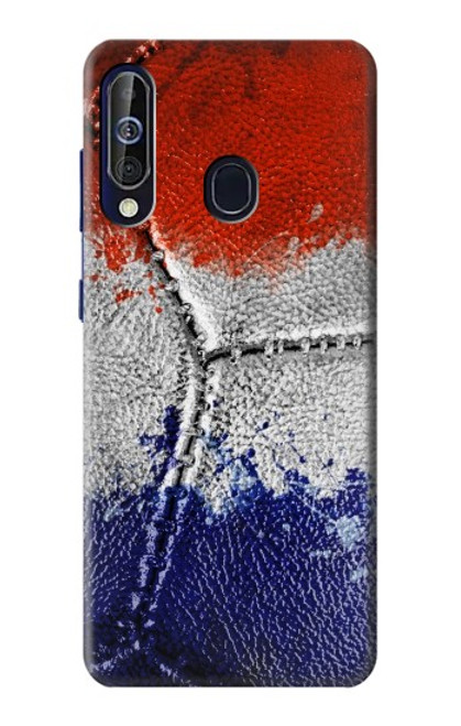 W3304 France Flag Vintage Football Graphic Hard Case and Leather Flip Case For Samsung Galaxy A60