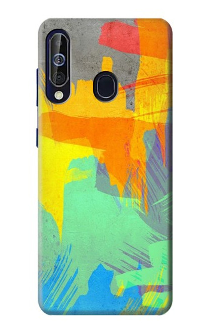 W3423 Brush Stroke Hard Case and Leather Flip Case For Samsung Galaxy A60