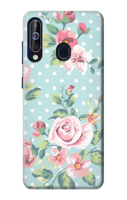W3494 Vintage Rose Polka Dot Hard Case and Leather Flip Case For Samsung Galaxy A60