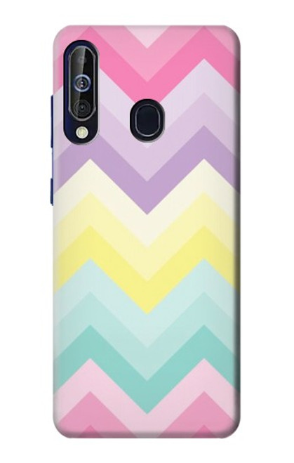 W3514 Rainbow Zigzag Hard Case and Leather Flip Case For Samsung Galaxy A60