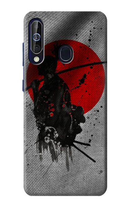 W3517 Japan Flag Samurai Hard Case and Leather Flip Case For Samsung Galaxy A60