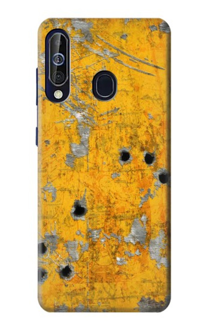 W3528 Bullet Rusting Yellow Metal Hard Case and Leather Flip Case For Samsung Galaxy A60