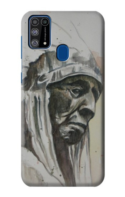 W0792 Indian Chief Hard Case and Leather Flip Case For Samsung Galaxy M31