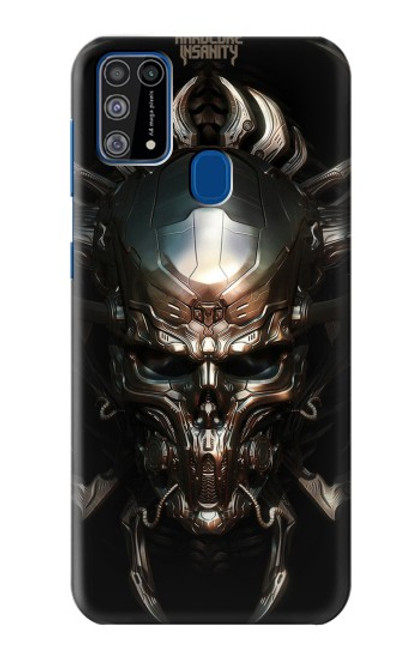 W1027 Hardcore Metal Skull Hard Case and Leather Flip Case For Samsung Galaxy M31