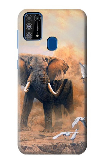 W1292 Dusty Elephant Egrets Hard Case and Leather Flip Case For Samsung Galaxy M31