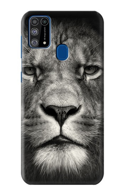 W1352 Lion Face Hard Case and Leather Flip Case For Samsung Galaxy M31