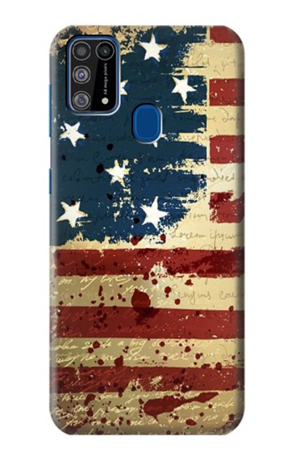 W2349 Old American Flag Hard Case and Leather Flip Case For Samsung Galaxy M31