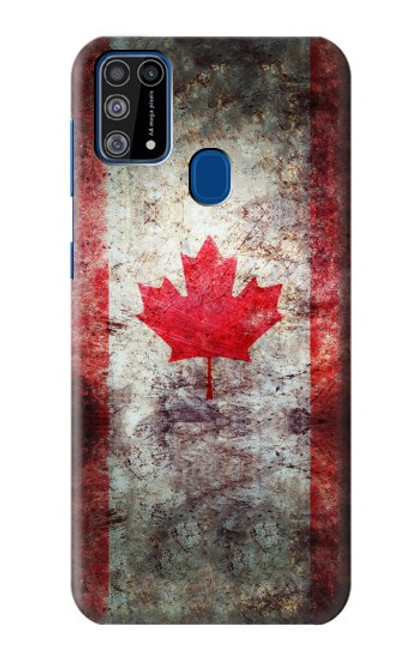 W2490 Canada Maple Leaf Flag Texture Hard Case and Leather Flip Case For Samsung Galaxy M31