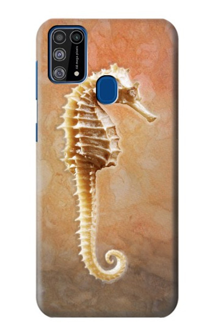 W2674 Seahorse Skeleton Fossil Hard Case and Leather Flip Case For Samsung Galaxy M31