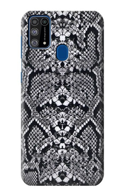 W2855 White Rattle Snake Skin Graphic Printed Hard Case and Leather Flip Case For Samsung Galaxy M31