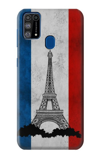 W2859 Vintage France Flag Eiffel Tower Hard Case and Leather Flip Case For Samsung Galaxy M31