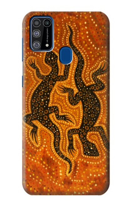 W2901 Lizard Aboriginal Art Hard Case and Leather Flip Case For Samsung Galaxy M31