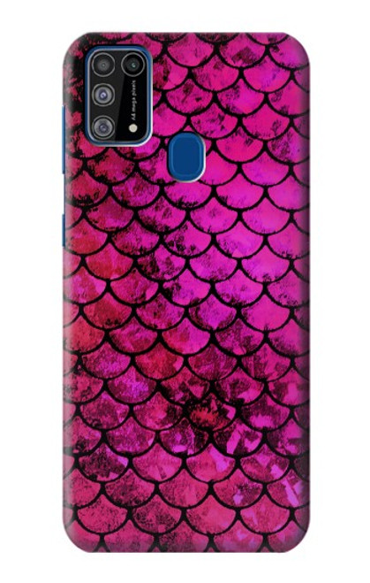 W3051 Pink Mermaid Fish Scale Hard Case and Leather Flip Case For Samsung Galaxy M31