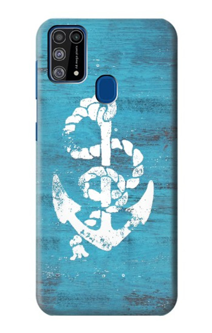 W3053 Marine Anchor Blue Hard Case and Leather Flip Case For Samsung Galaxy M31