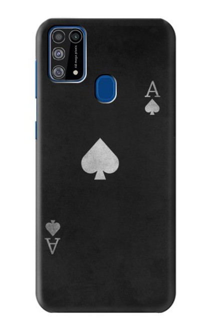 W3152 Black Ace of Spade Hard Case and Leather Flip Case For Samsung Galaxy M31