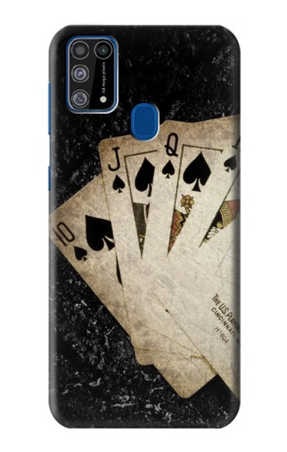 W3231 Vintage Royal Straight Flush Cards Hard Case and Leather Flip Case For Samsung Galaxy M31