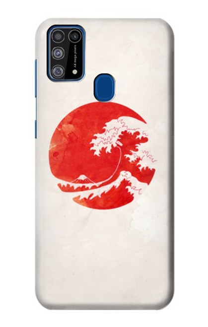 W3237 Waves Japan Flag Hard Case and Leather Flip Case For Samsung Galaxy M31