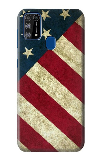 W3295 US National Flag Hard Case and Leather Flip Case For Samsung Galaxy M31