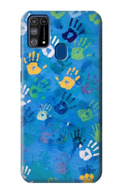 W3403 Hand Print Hard Case and Leather Flip Case For Samsung Galaxy M31