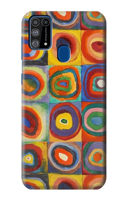 W3409 Squares Concentric Circles Hard Case and Leather Flip Case For Samsung Galaxy M31