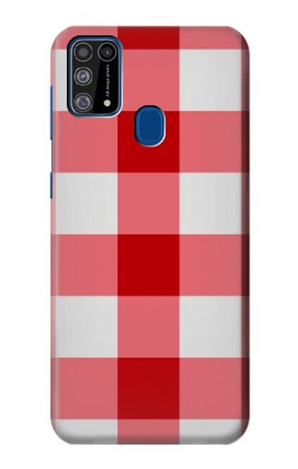 W3535 Red Gingham Hard Case and Leather Flip Case For Samsung Galaxy M31
