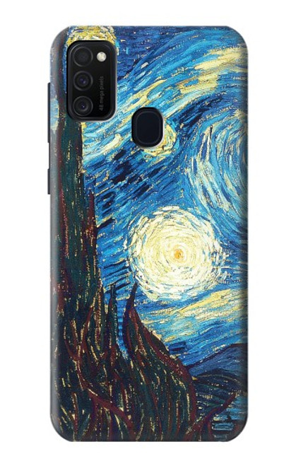 W0582 Van Gogh Starry Nights Hard Case and Leather Flip Case For Samsung Galaxy M21