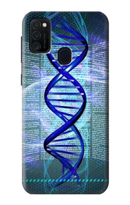 W0632 DNA Hard Case and Leather Flip Case For Samsung Galaxy M21