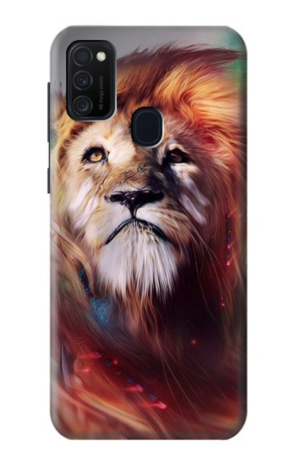 W0691 Leo Paint Hard Case and Leather Flip Case For Samsung Galaxy M21