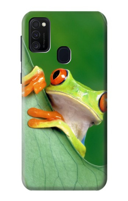 W1047 Little Frog Hard Case and Leather Flip Case For Samsung Galaxy M21