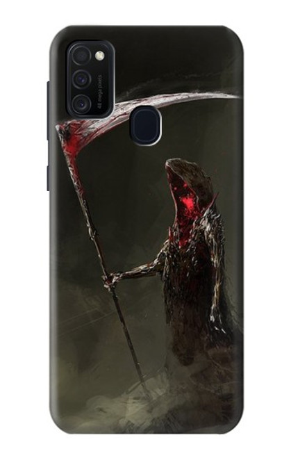 W1319 Grim Reaper Death Scythe Hard Case and Leather Flip Case For Samsung Galaxy M21