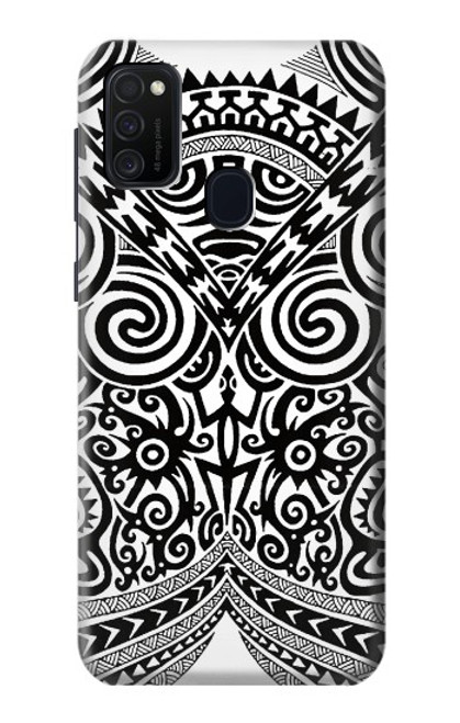 W1655 Maori Tattoo Hard Case and Leather Flip Case For Samsung Galaxy M21