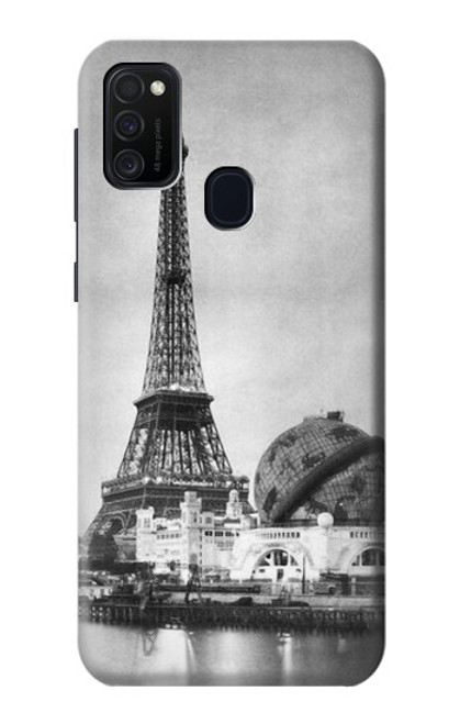 W2350 Old Paris Eiffel Tower Hard Case and Leather Flip Case For Samsung Galaxy M21