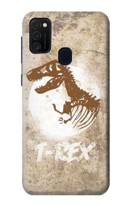 W2372 T-Rex Jurassic Fossil Hard Case and Leather Flip Case For Samsung Galaxy M21