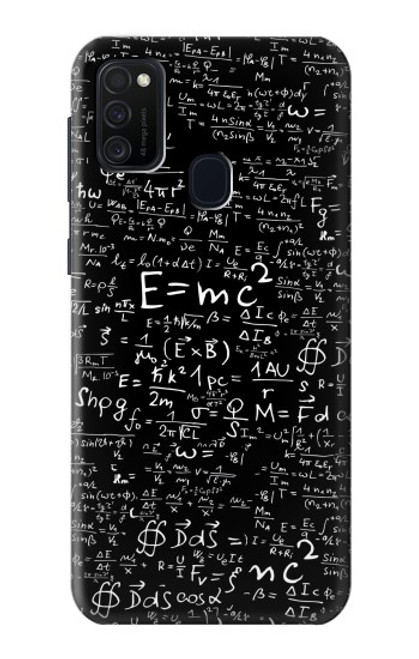 W2574 Mathematics Physics Blackboard Equation Hard Case and Leather Flip Case For Samsung Galaxy M21
