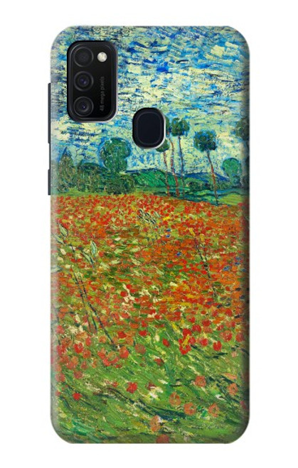 W2681 Field Of Poppies Vincent Van Gogh Hard Case and Leather Flip Case For Samsung Galaxy M21