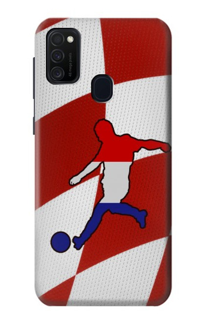 W2993 Croatia Football Soccer Hard Case and Leather Flip Case For Samsung Galaxy M21