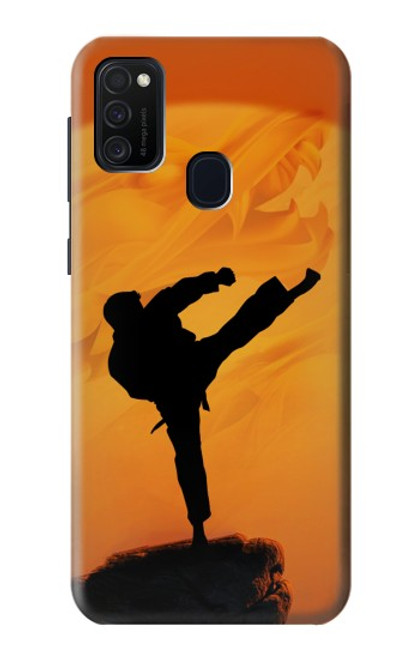 W3024 Kung Fu Karate Fighter Hard Case and Leather Flip Case For Samsung Galaxy M21