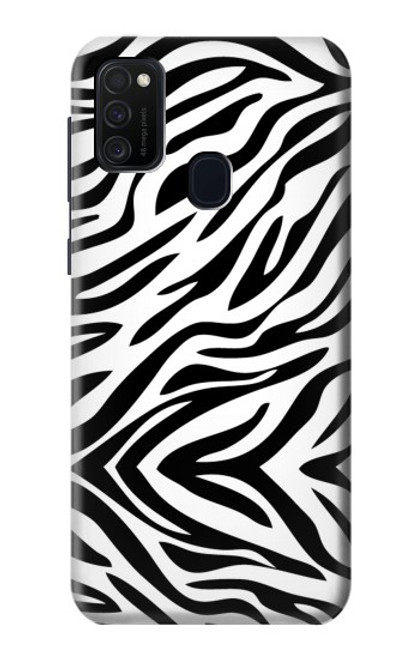 W3056 Zebra Skin Texture Graphic Printed Hard Case and Leather Flip Case For Samsung Galaxy M21